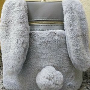 Grey soft bunny bag